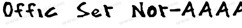 Offic Ser Nor字体转换